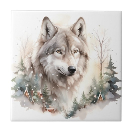 Winter Wolf Tile Fliese (Vorderseite)
