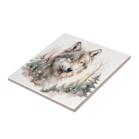 Winter Wolf Tile Fliese (Seite)