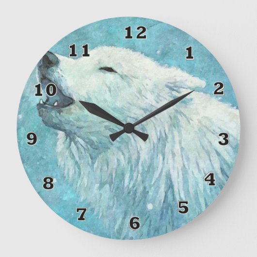 Winter Wolf Uhr (Vorderseite)