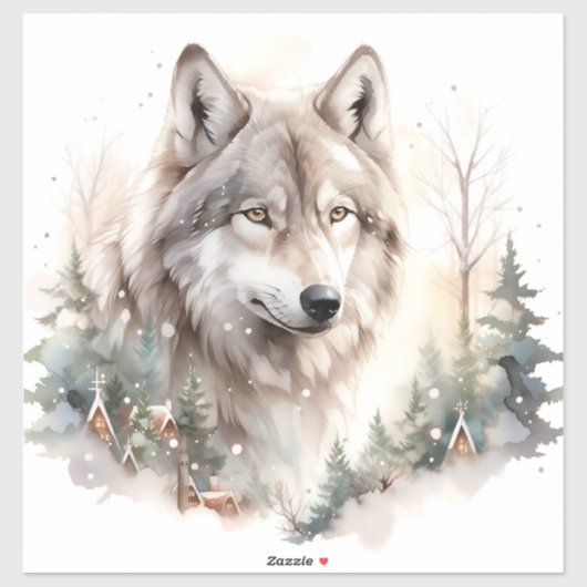 Winter Wolf Vinyl Sticker (Blatt)