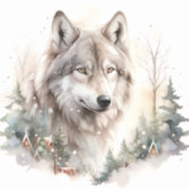 Winter Wolf Vinyl Sticker (Vorderseite)