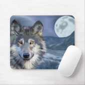 Winter Wolf Vollmond Mousepad (Mit Mouse)