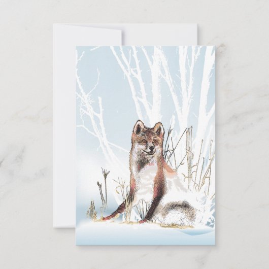 Winter Wolf Wedding RSVP (Rückseite)