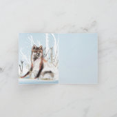 Winter Wolf Wedding Thank You Dankeskarte (Innenseite)
