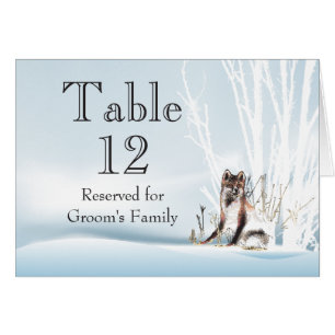 Winter Wolf Wedding Tischnummer