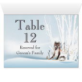 Winter Wolf Wedding Tischnummer (Innenansicht Horizontal (Unten))