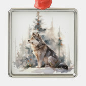 Winter Wolf Weihnachtsschmuck (Vorne)