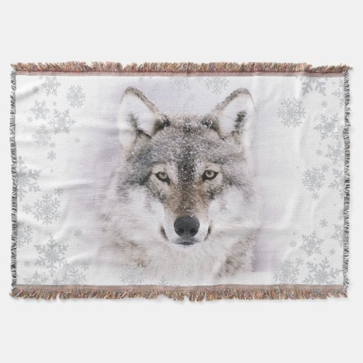 Winter-Wolf-Wurfs-Decke Decke (Vorderseite)