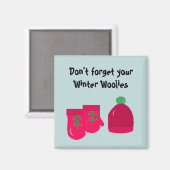 Winter-Wollies - Handschuhe und Mütze Magnet (Vorderseite/Rückseite)