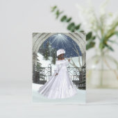 Winter Woman D3 Design - Fantasy Postkarten (Stehend Vorderseite)