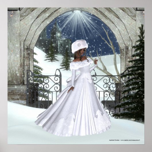 Winter Woman D3 Design - Fantasy Print/Poster Poster (Vorne)