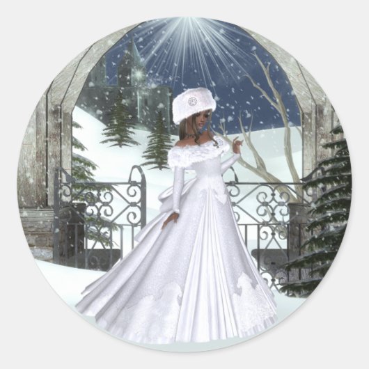 Winter Woman D3 Design - Fantasy Stickers (Vorderseite)