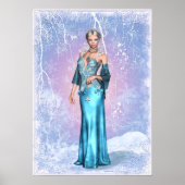 Winter Woman Fantasy Artwork Poster (Vorne)