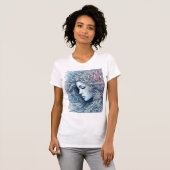 Winter Woman Fashion Illustration T-Shirt (Vorne ganz)