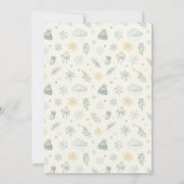 Winter Wonder Baby Shower Invitation Einladung (Rückseite)