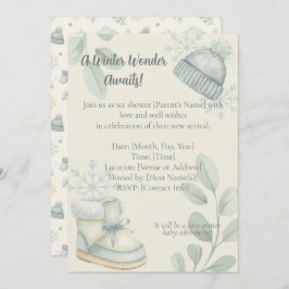 Winter Wonder Baby Shower Invitation Einladung