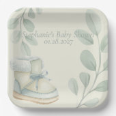 Winter Wonder Baby Shower  Pappteller (Vorderseite)