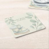 Winter Wonder Baby Shower Rechteckiger Pappuntersetzer (angewinkelt)