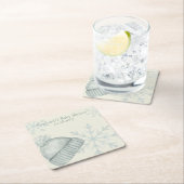 Winter Wonder Baby Shower  Rechteckiger Pappuntersetzer (Vor Ort)