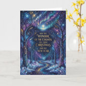 Winter Wonder Celestial Weihnachtskarte Karte (Gelbe Blume)