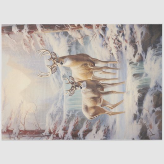 Winter Wonder Deer Seidenpapier (Vorderseite)