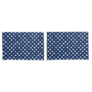 Winter Wonder Dots Blue Pattern Pillow Hüllen Kissenbezug