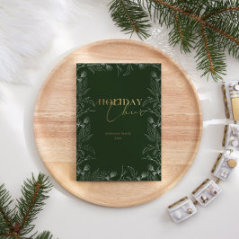 Winter Wonder Gold Foto Calligraphy Holiday Card Feiertagskarte