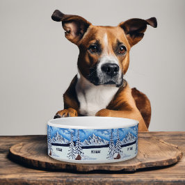Winter Wonder Hund oder Cat Bowl Napf