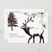 Winter Wonder Land Elch Woodland Weihnachten (Vorne/Hinten)