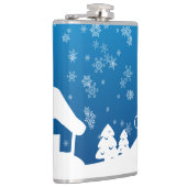 Winter Wonder Land Vinyl Wrapped Flask Flachmann (Rechts)