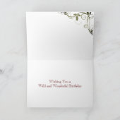 Winter Wonder Land Wild Elk Happy Birthday Karte (Innenseite)