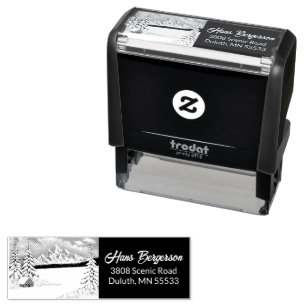 Winter Wonder mit Adress-Selbstfärber-Stempel Permastempel