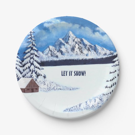 Winter Wonder Scanner Round Paper Teller (Vorderseite)