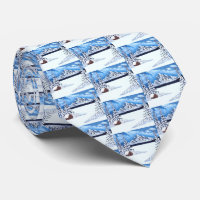Winter Wonder Scene Neck Tie