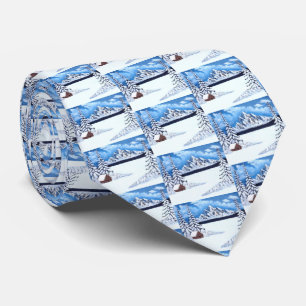 Winter Wonder Scene Neck Tie Krawatte