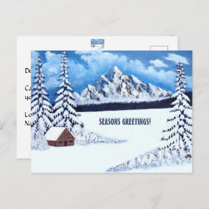 Winter Wonder Scene Postcard Postkarte