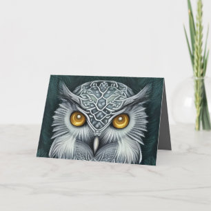 Winter Wonder Snow Owl Beauty Dankeskarte
