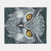 Winter Wonder Snow Owl Beauty Fleecedecke (Vorderseite (Horizontal))