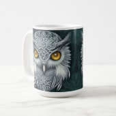 Winter Wonder Snow Owl Beauty Kaffeetasse (Vorderseite Links)