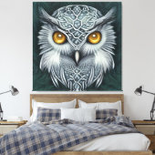 Winter Wonder Snow Owl Beauty Leinwanddruck (Insitu (Schlafzimmer))
