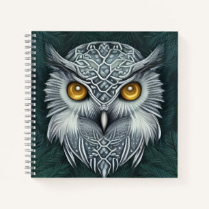 Winter Wonder Snow Owl Beauty Notizblock
