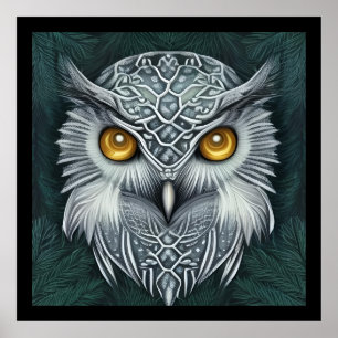 Winter Wonder Snow Owl Beauty Poster