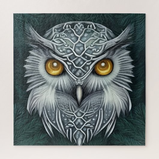 Winter Wonder Snow Owl Beauty Puzzle (Vertikal)