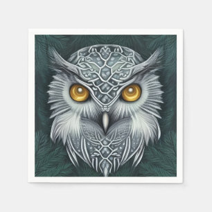 Winter Wonder Snow Owl Beauty Serviette