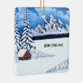 Winter Wonder Square Keramikornament (Rechts)