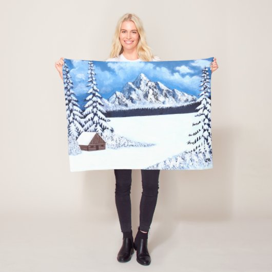 Winter Wonder Szene Fleece-Decke Fleecedecke (Beispiel)