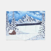 Winter Wonder Szene Fleece-Decke Fleecedecke (Vorderseite (Horizontal))