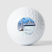 Winter Wonder Szene Golfball (Vorderseite)
