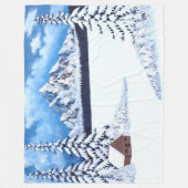 Winter Wonder Szene Große Fleece-Decke Fleecedecke (Vorderseite)