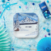Winter Wonder Szene Pappteller (Party)